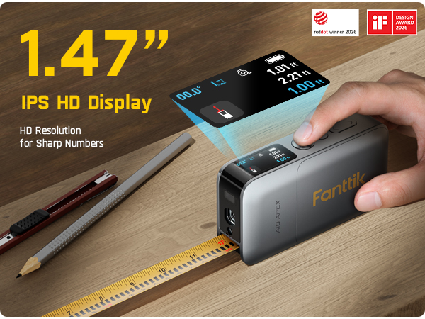 Fanttik A10 APEX 3-in-1 Digital Laser Tape Measure with HD Color Display