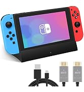 RuntoGOL TV Docking Station for Switch,Portable Switch OLED Dock Station Support 4K HDMI Output,R...