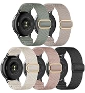 Kollody 5 Pack Stretchy Nylon Watch Bands Compatible with Garmin Vivoactive 5/Forerunner 55/165,2...