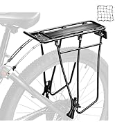 YONTUO Rear Bike Rack,Bike Cargo Rack,Bicycle Pannier Rack with Extra Long Tubular Rack Bike Moun...