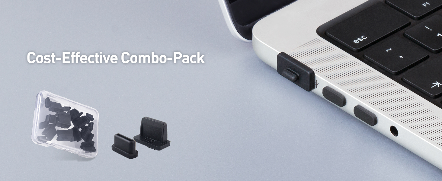 Combo-Pack USB-C and USB Port Covers