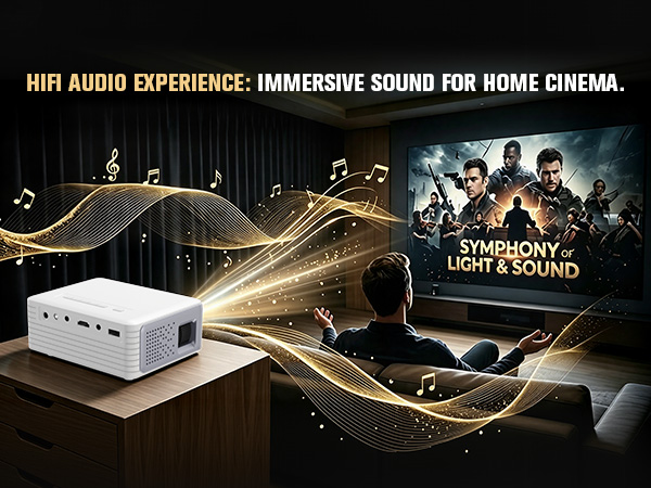 Mini Projector for iPhone 1080P Support Portable Movie Small Projector For Bedroom/Outdoor
