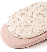 Konssy Muslin Bassinet Sheets for Baby Girl Boy, 2 Pack Soft Breathable Baby Bassinet Mattress Sh...