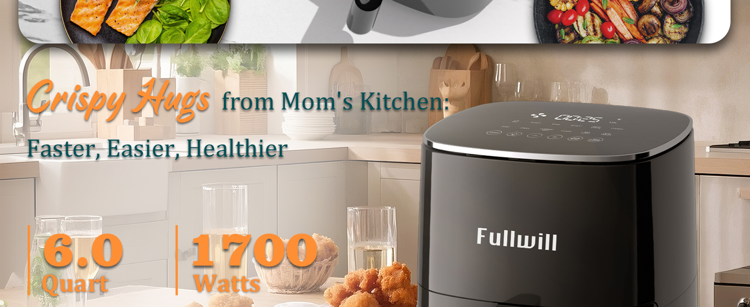 Cook for the whole family with a spacious 6QT capacity! Ideal for gatherings.