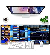 Spacecraft Dashboard Gaming Mouse Pad Large Mouse Pad Office Desk Accessories XL Desk Mat 31.5x11...