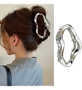 Metal Sliver Hair Clips for Women Girls, Cloud Shape Hair Claw Clips, Strong Hold No-Slips Hair J...
