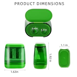 Size of sharpener for kids