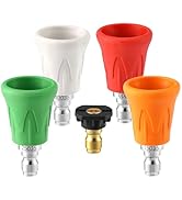 FIXFANS Pressure Washer Nozzle Guard, Stainless Steel High Power Washer Nozzle Tips Set with Upgr...