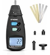 2-in-1 Digital RPM Tachometer Gauge, AIOMEST Non-Contact Laser Photo Tacómetro 2.5~99,999RPM, Con...