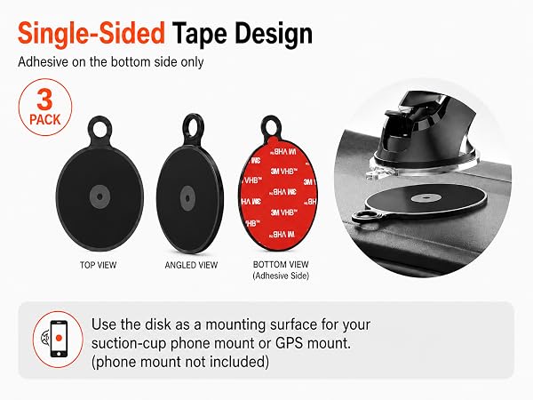 dashboard mounting disk