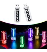 2-Pack Dimmable USB LED Night Lights for Car Interior, Touch Control Vintage Edison Filament Bulb...