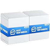 SUIN 1/2'' 3 Ring-Binders - 0.5 inch View-Binder with Round Rings, 100 Sheet Capacity, Fits 8.5
