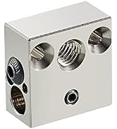 Ender 3 Heat Block, Updated High Temperature CR-10 Plated Copper Heater Block Use for MK8 Extrude...