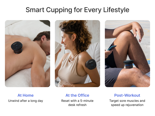 Smart electric cupping massager for every lifestyle at home office travel and post-workout use