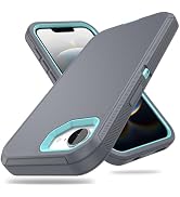 ACAGET Case for iPhone 16e Heavy Duty with Port Anti Dust Plug Matte Protective Phone Cases for i...