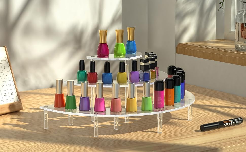 acrylic display risers perfume organizer stand clear cupcake holder shelf dessert decoration