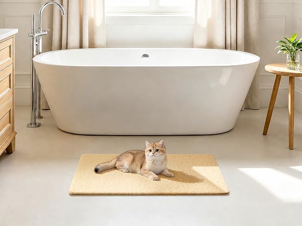 beige shower mat