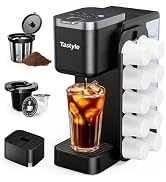 Tastyle Hot & Iced Coffee Maker with Magnetic K-Pod Organizer (Pods Not Included), Stores 10 Pods...