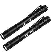 LE LED Pocket Pen Light Flashlight, Small, Mini, Stylus PenLight with Clip, Perfect Flashlights f...