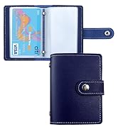 GAUENEEN Leather Business Card Holder, 26 Card Slots, RFID Blocking Secure Professional Card Orga...