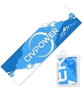 CIVPOWER Cooling Towel (39"x12") - Instant Ice Neck Wrap for Hot Weather | Quick-Dry Breathable M...