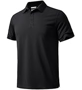 MAGNIVIT Men's Polo Shirt Short Sleeve 3 Button Cotton Pique Casual T-Shirts Moisture Wicking Per...