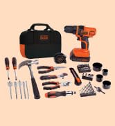 BLACK+DECKER 20V MAX 68-Piece Cordless Drill and Home Tool Project Kit with Tool Storage Bag (LDX...