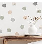 Boho Polka Dot Wall Decals 36 PCS, Boho Wall Decal Wall Sticker for Girls Room Living Room Playro...