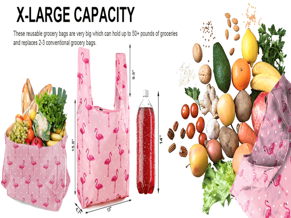 Reusable Grocery Shopping Bags Groceries Totes