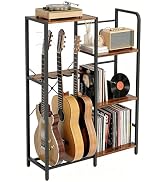 HavenlyYouth Guitar Rack with Record Player Stand 84" H, 3 Tier Guitar Stand Shelf for Amp Player...