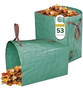 GreatBuddy Lawn Bag, 53 Gallon Yard Waste Bags, Heavy Duty PP Garden Leaf Bags for Leaves, Grass ...