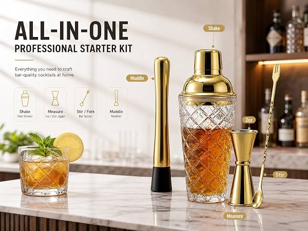 Cocktail Shaker, Martini Shaker Set