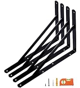 NEODROP 4-Pack 14 Inch Heavy Duty Shelf Brackets, Thicken Wall Bracket for Floating Storage Shelv...