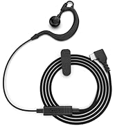 KETELESE USB C Earpiece Only Compatible with T3 T4 Walkie Talkie(1 Pack, Black)