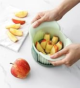 Apple Slicer, 8 Slices Heavy Duty Apple Cutter with Stand, Apple Corer&Tomato Slicer with Comfort...