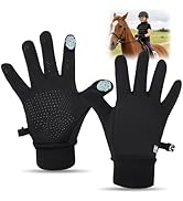 Dr.sendesi Kids Horse Riding Gloves Winter - Warm Fleece Lined Equestrian Gloves for Girls & Boys