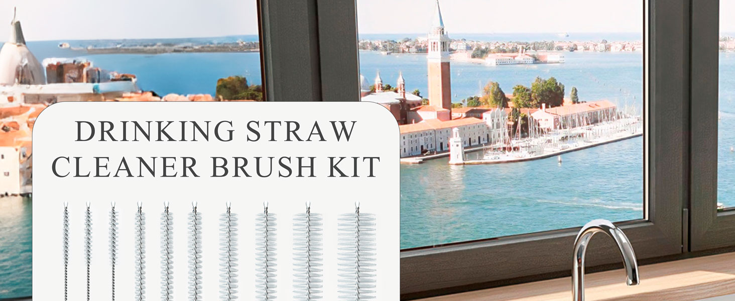 Straw Cleaner Brush, Glass Pipe Straw Cleaning Brush Kit