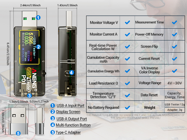ANENG P01 USB tester