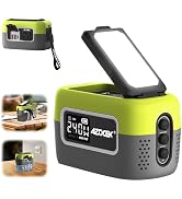 Azocek 240W Power Inverter Pure Sine Wave Compatible with Ryobi 18V(No Battery), 7A Fast Charger,...