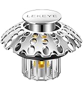 LEKEYE Tub Stopper with Shower Drain Hair Catcher | Pop-up Bathtub Plug with Strainer for 1-1/2" ...