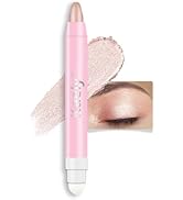 HHLTOH 2-in-1 Cream Eyeshadow & Highlighter Stick, Waterproof Champagne Shimmer Eye Shadow Pencil...