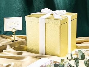 glitter gold gift box