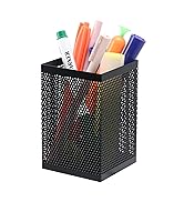 Comix Mesh Pen Holder Desk, Wire Pencil Holder with Foam Pad and Non-Slip Bottom Office Supplies ...