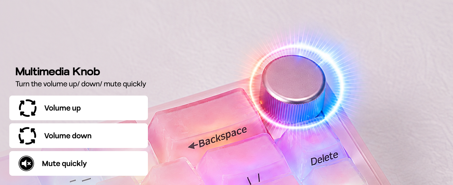 Text reads 'Multifunzionale Tester', 'Testatore di qualità dell'acqua', with product icons. Pink and purple digital water quality testing device with display screen shown.