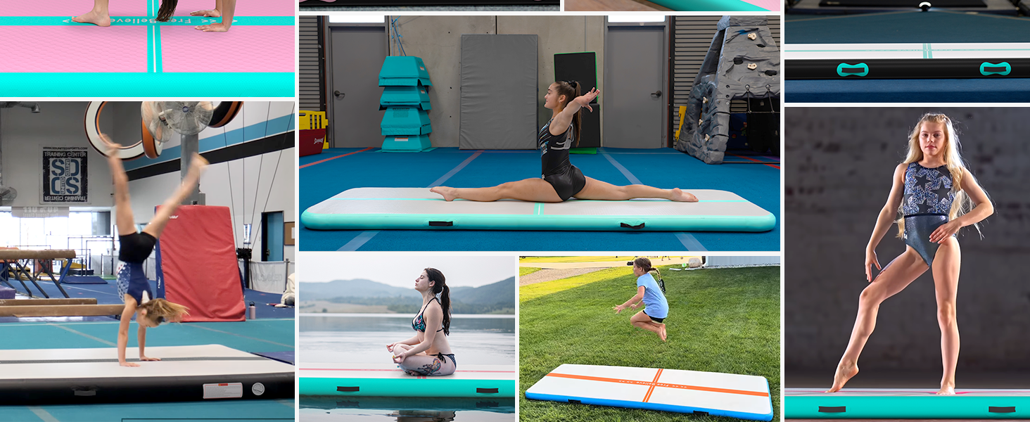 Inflatable Gymnastics Tumbling Mat Air Tumble Track Mats for Kids