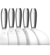 Putty Knife Set, 5Pcs 2",3",4",6",8" One Piece Putty Knives for Spackling, Drywall, Paint, and Wa...