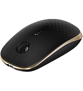 TECKNET Wireless Mouse,Rechargeable Slim Portable Silent Computer Mouse with 2.4GHz USB Receiver,...
