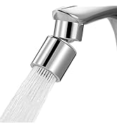 Hibbent NSF Certified Faucet Aerator, CUPC Certification 360° Twist Kitchen Sink Aerator, Dual-fu...