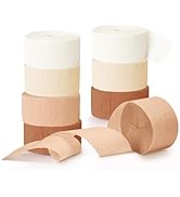 NICROHOME EUR Wedding Party Decorations, 8 Rolls Creamy White Crepe Paper Streamers for Boho Wedd...