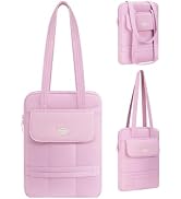 RAINYEAR 14 Inch Puffy Laptop Sleeve Case Elegant Laptop Bag, Pink | Protective Lightweight Lapto...
